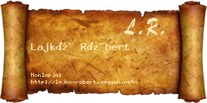 Lajkó Róbert névjegykártya